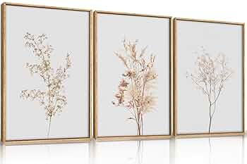 Amazon.com: Ausril Wildflower Floral Framed Canvas Wall Art
